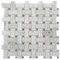 Apollo Tile 12x12 Bianco Carrara, Bardiglio Nuvolato Marble Polished Floor and Wall Mosaic Tile 5 sqft/case, 5PK APLSE88B10A - alternate 1