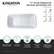 Kingston Brass 71-Inch Acrylic Oval Rectangular Double Ended Pedestal Tub with Drain, No Faucet Drillings VTDE713524C410 - alternate 4