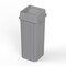 Regal Altair 23 Gallon Square Gray Plastic Trash Can with Drop Shot Swing Lid, Space-Saving Design ZR-TC-100-GR-23-SW-KIT - alternate 1