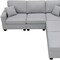 Homeroots 60" Gray Fabric Modular Sleeper Sofa With Ottoman 568282 - alternate 6