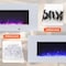Edendirect 50-in W White Wall mount LED Flat wall Electric Fireplace with Remote Control Included ZR-WM50-WH - alternate 4