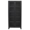 Homeroots 91in Graphite Distressed Solid Wood Frame Accent Cabinet With Two Doors 620846 - alternate 1