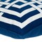 Homeroots 20" Blue and White Interlocking Cotton Throw Pillow 529287 - alternate 4