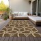 Homeroots 3' X 5' Brown And Beige Geometric Washable Indoor Outdoor Area Rug 613476 - alternate 5