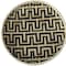 Homeroots 13in Black And Natural Round Wicker Greek Key Handmade Tray With Handles 476490 - alternate 2