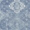Homeroots 9' X 12' Navy Blue And Denim Blue Medallion Washable Indoor Outdoor Area Rug 589036 - alternate 2