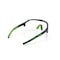Jackson Safety Maxview+, Safety Glasses, Anti-Fog & Anti-Scratch, Clear Lens, Black/Green Frame, Half-Frame 60000 - alternate 5