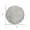 Homeroots 8' Gray And Ivory Round Abstract Washable Indoor Outdoor Area Rug 612330 - alternate 4