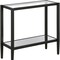 Homeroots 24" Black And Clear Glass And Steel Mirrored End Table With Shelf 544173 - alternate 2