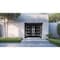 Vdomdoors Aluminum Double Doors Deux 1105 Black Enamel Mirrored Clear Glass 2 Sidelights Entry Modern Painted DEUX1105DEXD-BLK-W12+72+12xH96-RH-O - alternate 3