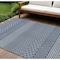 Homeroots 9' X 12' Navy Blue And Ivory Chevron Washable Indoor Outdoor Area Rug 612284 - alternate 1