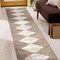 World Rug Gallery Geometric Stripe Runner Rug 2 ft 3 in x 8 ft Beige WR150BEIGE2X8 - alternate 1