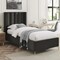 Homeroots Black Velvet Upholstered Full Bed Frame 544933 - alternate 4