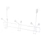 Simple Spaces Door Garment Hook, 6 lb, 3-Hook, Steel, Powder Coated, Hanging Mounting SS-HG3-50-PE-3L - alternate 1