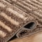 World Rug Gallery Bohemian Stripe Lines Shag Area Rug 2 ft x 3 ft Beige WR128BEIGE2X3 - alternate 6