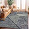 World Rug Gallery Contemporary Distressed Geometric Area Rug 5 ft x 7 ft Black WR93BLACK5X7 - alternate 1