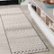 Jonathan Y Ormond High-Low Modern Trellis Geometric Cream/Black 2 ft. x 8 ft. Indoor/Outdoor Runner Rug SBH109B-28 - alternate 1