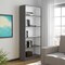 Homeroots 71" Gray And White Wood Five Tier Bookcase 546195 - alternate 6