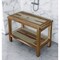 Homeroots 24" Natural Teak Rectangular Shower Bench With Shelf 376699 - alternate 4