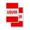 Signmission Liquor, Vinyl Decals Only 24 Inch x 36 Inch, Vinyl Decal, 2PK DSB-2436-2PACK-Liquor - alternate 1