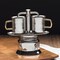 Kings County Tools Double Spout 2 Cup Coffee Maker Stainless Steel Stovetop Espresso Maker Italian Coffee Machine GW39A03-06 - alternate 6