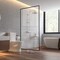 Fab Glass And Mirror Velvon Framed Divider, 34in x74in Fixed Panel with 3/8in SGCC Tempered Glass SHVL-34-74MB - alternate 1