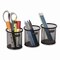 Mind Reader Metal Mesh Utensil Holder, 3.5in dia x 3.7inh, Black, 3PK CLIPMESH3-BLK - alternate 4
