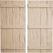 Ekena Millwork Rustic Four Board Joined Board-n-Batten Pecky Cypress Faux Wood Shutters, 22"W x 76"H SHUBJS22X76PCPR - alternate 1