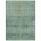 Homeroots 3' X 5' Teal Blue And Ivory Geometric Washable Indoor Outdoor Area Rug 630513 - alternate 5