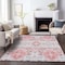 Homeroots 9' X 12' Blush Sky Blue And Brown Oriental Washable Indoor Outdoor Area Rug 597672 - alternate 5