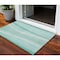 Homeroots 3' X 5' Aqua And Sky Blue Abstract Washable Indoor Outdoor Area Rug 603701 - alternate 1