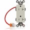 Leviton Straight Blade Receptacle, 5-20R, 20 A, 125V AC, Flush Mount, Self-Grounded MT163-SCT - alternate 1