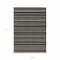 Homeroots 9' X 12' Black And Taupe Striped Washable Indoor Outdoor Area Rug 610520 - alternate 4