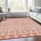 Homeroots 3' X 5' Salmon Beige And Copper Quatrefoil Washable Indoor Outdoor Area Rug 583246 - alternate 4