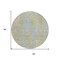 Homeroots 8' Beige And Blue Round Abstract Washable Indoor Outdoor Area Rug 612913 - alternate 5