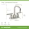 Symmons Dia 4 in. Centerset Two-Handle Bathroom Faucet with Push Pop Drain (1.0 GPM) SLC3512STNPP - alternate 2
