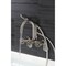 Kingston Brass 7-Inch Adjustable Wall Mount Clawfoot Tub Faucet, Brushed Nickel AE8158CG - alternate 2