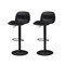 Homeroots Set of Four Black Heavy Duty Plastic and Metal Mid Back Adjustable Height Swivel Bar Chairs 565373 - alternate 4