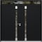 Vdomdoors Aluminum Double Doors Cynex 6777 Black Top Transom Mirrored Clear Glass Modern Painted (W72xH80+12) CYNEX6777DEXD-BLK-W72xH80+12-LH-O - alternate 1