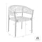 Armen Living Doris Outdoor Patio Dining Chair in Dark Eucalyptus Wood with Truffle Rope - Set of 2 LCDOSITRU - alternate 4