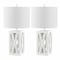 Jonathan Y Stewart 21.5" Farmhouse Wood LED Table Lamp, White, 2PK JYL1062B-SET2 - alternate 4