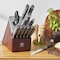 Henckels Modernist 14-pc Self-Sharpening Knife Set with Block, Dark Brown, Stainless Steel, Walnut 1014117 - alternate 3