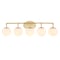 Jonathan Y Louis Parisian Globe 33" 5-Light Metal/Frosted Glass Modern Contemporary LED Vanity Light, Gold Paint JYL3559A - alternate 1