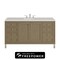 James Martin Vanities Chicago 60 in. Single Vanity, Walnut Whisper, w/ 3 CM Eternal Jasmine Pearl Silestone Top 503-V60S-WLW-FEJP - alternate 1