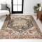 Jonathan Y Chapell Chenille Traditional Medallion Non-Slip Machine-Washable Black/Terra 4 ft. x 6 ft. Area Rug WSH203A-4 - alternate 4