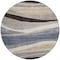 Homeroots 8' Blue Brown And Beige Round Abstract Washable Indoor Outdoor Area Rug 603679 - alternate 2