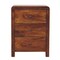 Homeroots 24" Brown Solid Wood Three Drawer Nightstand 651498 - alternate 1