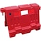 Electriduct 23inH x 31inL Stackable Water Filled Traffic Barrier, Red, 1 Piece TC-EZ-WFB-STACK-MED-RD - alternate 1