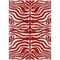Homeroots 9' X 12' Red And Ivory Animal Print Washable Indoor Outdoor Area Rug 600652 - alternate 5