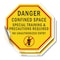 Signmission Danger Confined Space Special Train, 6 inch X 6 inch, Vinyl Decal, 2PK OC-D-2PACK-6-44 - alternate 1